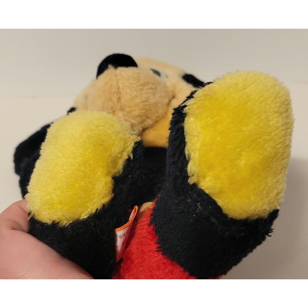 Vintage 80s Mickey Mouse 9" Disney Plush R Dakin Ground NutShell Stuffed Clean - Picture 5 of 7
